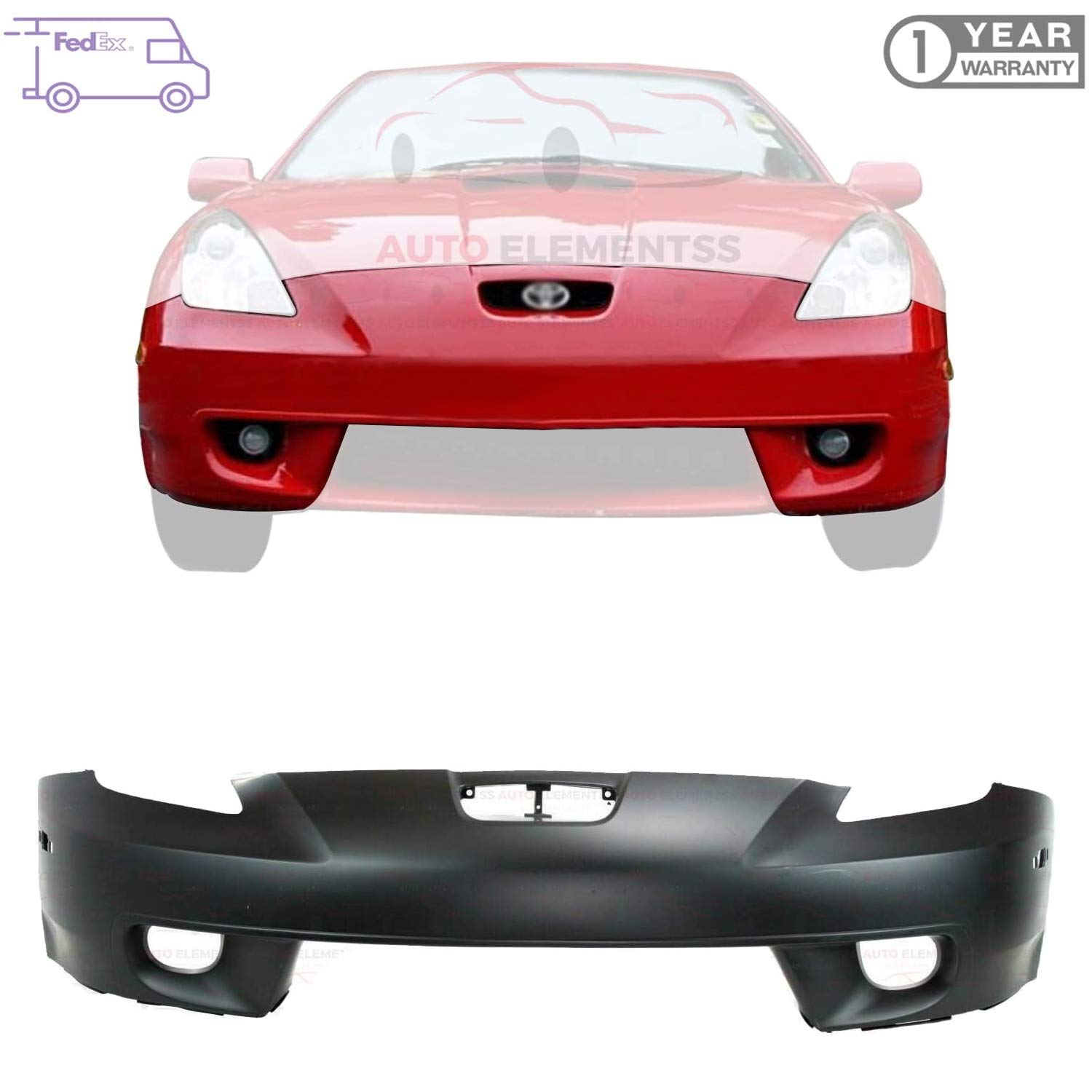 Amazon.com: Front Bumper Cover Primed For 2000-2002 Toyota Celica